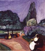 Edvard Munch Summer Night Spain oil painting reproduction